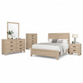 Camera da letto completa in legno chiaro con cassettiere