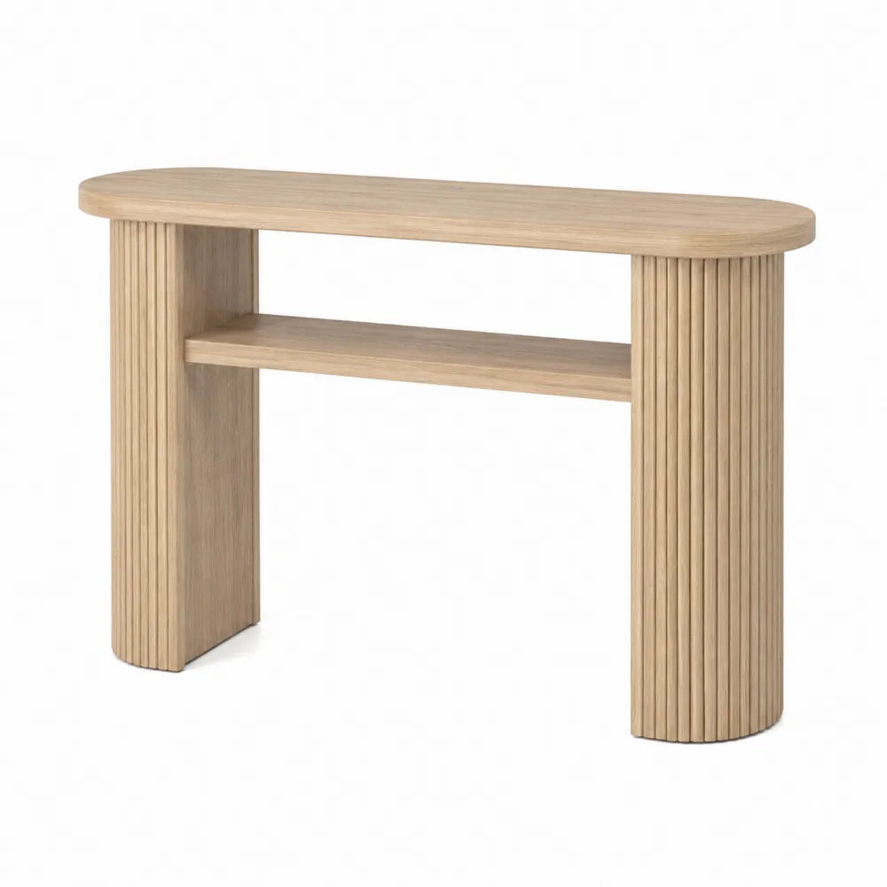 Consolle in legno di rovere chiaro 120x40x75 cm